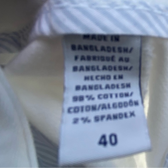 WHITE IZOD SALTWATER STRETCH CLASSIC FLAT FRONT CHINO SIZE 40 - Picture 8 of 8